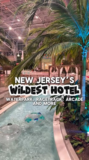 Anari👑 on Instagram: "You’ve never seen a hotel like this in NJ! This used to be a casino… now it’s New Jersey’s wildest indoor escape 🏖️💦 📍Located right on the boardwalk in Atlantic City, this hotel has: ➤ A massive indoor waterpark with ocean views 🌊 ➤ Slides, toddler splash zones & a swim-up bar 🍹 ➤ Go-karts, roller skating & arcade games 🎮 ➤ Rooms starting at $50/night 🤯 ➤ And it’s just 2 hours from NYC, Philly & Baltimore 🗽⏱️ 🎟️ I used code ANARI20 for 20% OFF tickets — link in bi