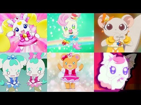 キュアキラリンと他の妖精たちはプリキュアの衣装で変身します！プリキュアオールスターズ
