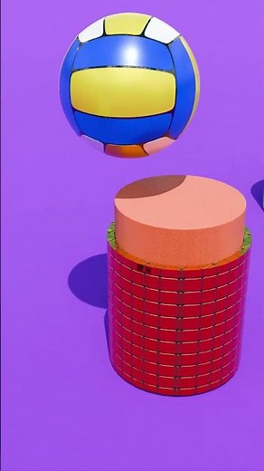 The Volleyball Ball Ping Pong Game | Ball Game 3d Animation #volleyball