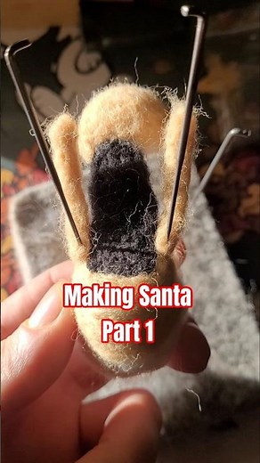 Needle Felting | Making a Santa puppet: PART 1