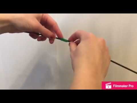 Making 3D shapes with pipe cleaners and coffee straws