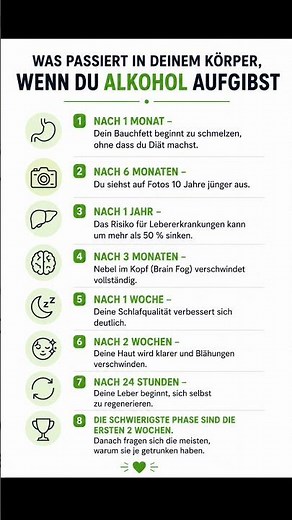Was passiert mit deinem Körper, wenn du Alkohol aufgibst? 🍷➡️💪
