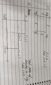 3) A system consists of two masses: 2kg and 3kg, separated by a... | Filo