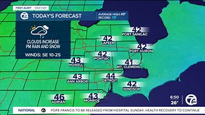 19K views · 81 reactions | This quiet weather is short lived as a storm moves in during the late afternoon and evening and brings more rain and snow across Metro Detroit. Here is your Sunday morning forecast: | WXYZ-TV Channel 7 | Facebook
