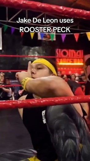 My ROOSTER PECK is a flying-type move which is why it's SUPER EFFECTIVE against Fighting Types like Nigel San Jose 🐓 Quick tip for all the Pokemon nerds out there ✨ 🎥 PUSO Wrestling | Jake De Leon