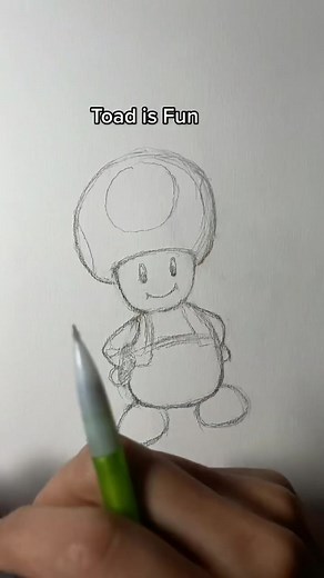 Fun Toad Fan Art: Drawing Toad from Mario | Ink Drawing