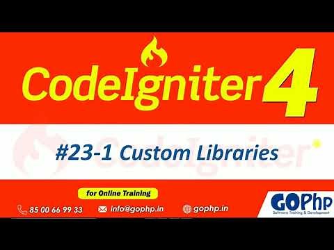 #23-1 Custom Libraries in CodeIgniter 4
