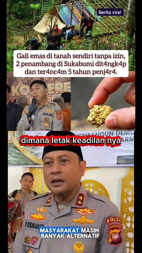 🪙 Gali emas di tanah sendiri malah dipenjara 5 tahun... Lalu, di mana letak keadilan itu sebenarnya? Negeri kaya sumber daya, tapi rakyatnya tak boleh menyentuhnya... #KeadilanUntukRakyat #HukumTajamKeBawah #RakyatMiskinDikriminalisasi #GaliEmasDiTanahSendiri #suararakyatjelata | Appa Ang