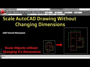 Scale AutoCAD Drawing Without Changing Dimensions||Scale Objects without changing It's Dimensions
