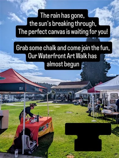 Gig Harbor Waterfront Alliance on Instagram: "​It's a beautiful day in Gig Harbor! The sun is out, the pavement is dry, and the chalk is ready. Join us at Skansie Brothers Park until 5pm!"