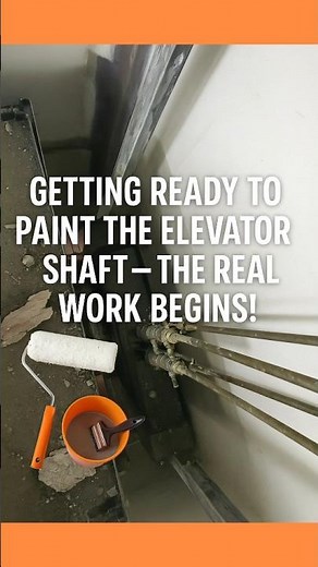 #GettingReadyToPaintTheElevatorShaft #TheRealWorkBegins #elevator