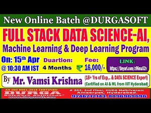 FULL STACK DATA SCIENCE Online Training @ DURGASOFT