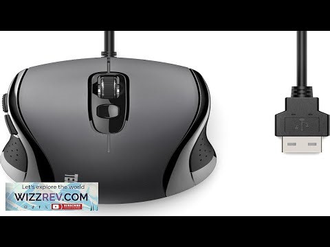 TECKNET USB A Wired Mouse for Laptop Computer with 6 Button Home and Office 5FT