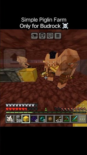 Piglin Farm HACK 🐷 ft.(Bedrock)in Minecraft|DarkForce gaming|