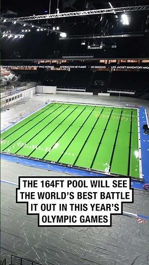 This 164ft Olympic swimming pool was built in 36 days! 🏊🤩 - 🎥 myrtha_pools