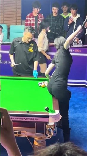 Pool Queen Vibes! 👸🎱🥵😍 #PoolShark #TrickShots #PocketBilliards #BilliardsSkills #beautiful #shorts