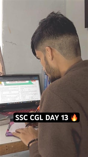 SSC CGL DAY 13 🔥| SSC CGL Study VLOG #shorts #motivation #studywithmesscaspirants #ssccgl #sscvlog