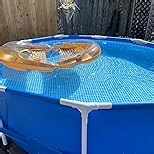 Zcaukya Inflatable Pool Float Chair, Pool Floats Lounge for Adults with Cup Holder and Handle, Big Inflatable Pool Lounge Chair with Glitter, Adult Floaties for Swimming Pool Summer Beach Ocean Party