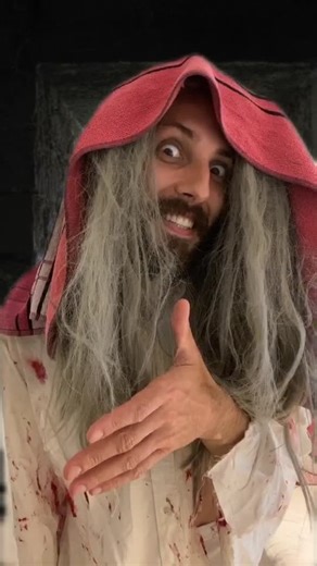 Aladdin's Comedic Encounter with Old Man Jafar