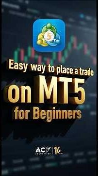Easy way to place a trade on MT5 for Beginners!