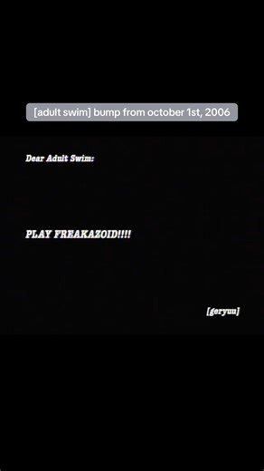 Nostalgic Adult Swim Bump from October 2006