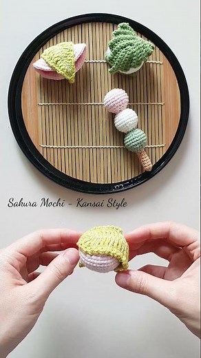 Crochet Sakura Mochi Kansai Style | SpringDay DIY