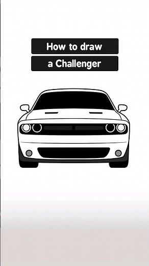 How to Draw a Dodge Challenger Easy | Step by Step Car Drawing