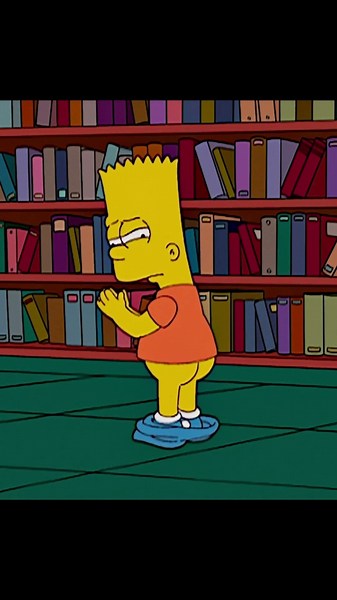 Bart Kann Nicht Inruhe Lernen #karikatur #simpsons #story