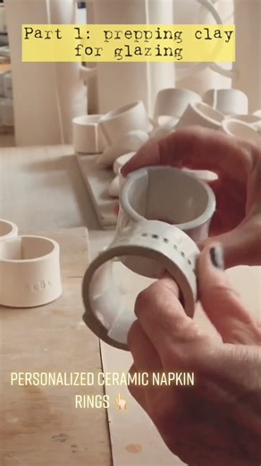 Prepping your clay for glazing #ceramics #maker #clay #creator #howto