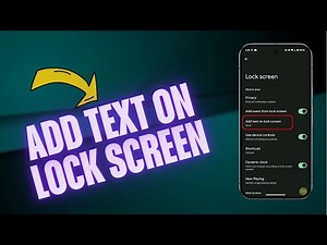 How To Add Text On Lock Screen Of Google Pixel 9