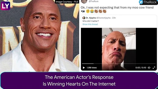 Dwayne Johnson, ‘The Rock’, Reacts To Cow Eyebrow Raise Viral Video, Says, ‘I Wasn’t Expecting That’
