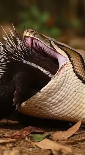 ⭐ Python vs Porcupine 😱 The Snake’s Biggest Showdown Ever #wildlife #nature #animals