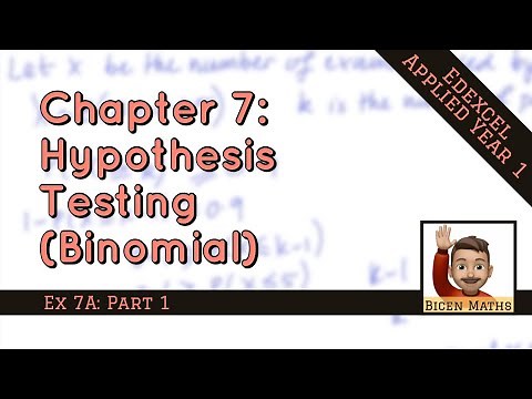 Hypothesis Testing (Binomial) 1 • Intro and Concept • Stats1 Ex7A • 🤖
