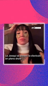 126 reactions · 53 comments |  La Joaqui sufrió un grave accidente durante uno de sus shows en Italia: se dislocó la clavícula en vivo A pesar de lo ocurrido, la reina del RKT continuó cantando y finalizó su presentación.  “Quizás no fue muy maduro de mi parte”, confesó en redes sociales, al subir un descargo para brindar detalles sobre su salud, llevar tranquilidad a sus fanáticos y también agradecer a quienes la atendieron. #LaJoaqui | Telefe Noticias | Facebook
