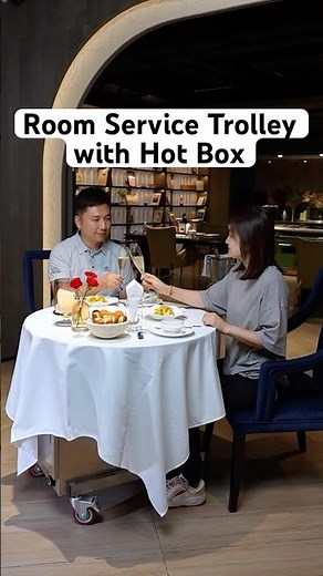 Room Service Trolley with Hot Boxes For Hotels🏨 | Make In-Room Dining Easy#shortvideo