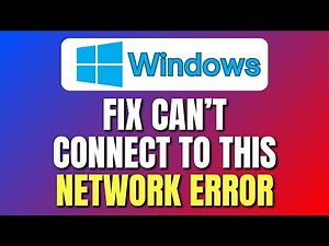 How To Fix Can't Connect To This Network Error on Windows 11 | Fix WiFi Connection Error | Tutorial