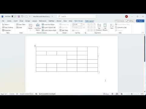 How to merge table cells in word