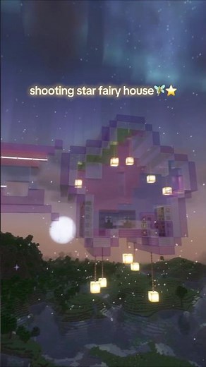 minecraft shooting star fairy house⭐️🧚🏼like for a tutorial! #minecraftaesthetic #minecraftbuilding