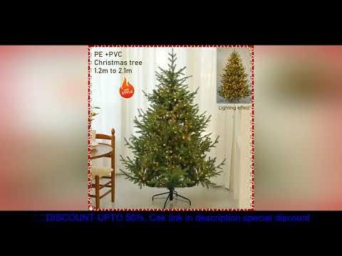 Simulation Christmas Tree PE+PVC Material Built-in LED Light Christmas Tree 120cm~210cm Christmas Pa