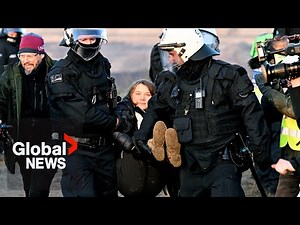 Greta Thunberg detained by police during Germany coal mine protests