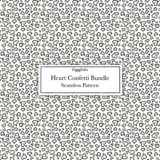 Indigo Blue Tiny Heart Confetti | Digital Paper | Seamless Pattern | Watercolour Style (digital Download) - Etsy