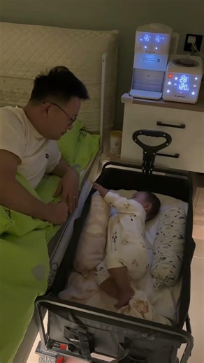 This Clever Baby Stops Crying When He Sees Dad Making Milk 😂🍼 #SmartBaby #BabyShorts #CuteBaby