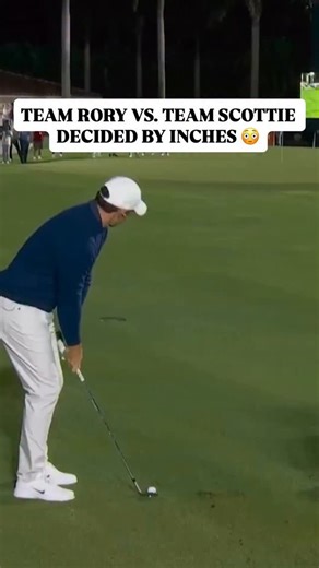 TAPE-MEASURE FINISH AT THE OPTUM GOLF CHANNEL GAMES. 🤯📏 Scottie Scheffler bests Rory McIlroy in the playoff by a narrow margin on 18. | Golf Channel