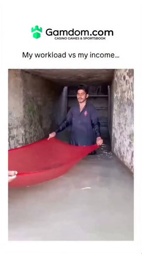 picpac19 on Instagram: "- The post shares a humorous video of two men in protective gear dragging a large red net through a flooded underground tunnel filled with wet cement, symbolizing exhaustive manual labor for minimal reward under the caption “My workload vs my income…”. - Posted by @Viralcycle_, a curator of daily viral clips, it exploded to 4.7 million views and 5,000+ likes in under 12 hours, tapping into universal frustrations over wage stagnation amid rising workloads. - The scene depi