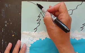 【手绘】一步一步教你画滑雪场景