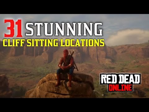 RDR2 Online 31 CLIFF SITTING locations - How and Where to sit on the cliffs in RDR2