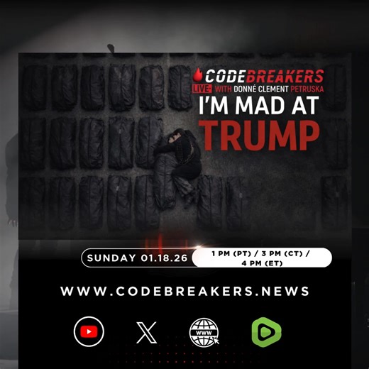 I’m not going to sugarcoat this — I’m upset. This Sunday on CodeBreakers LIVE, I’ll be sharing why I’m angry with President Trump and why this moment matters more than people realize. 👉 Join me LIVE — Sunday, Jan 18, 2026 🕐 1 PM PT / 3 PM CT / 4 PM ET 👉 Click the link to watch. 🔗 https://buff.ly/93FNyoJ #CodeBreakersLive #Truth #Discernment #YouDontWantToMissThis #KimClement #Trump | House of Destiny Network