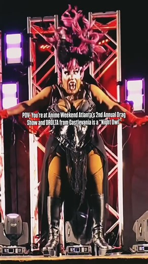 Naomi Koochieku Munroe on Instagram: "✨🦇A Multiplatinum BOP in Drolta’s Castle🦇✨@auntiehammytv #DroltaCosplay #TransylvaniaTuesday 🦇Stream this iconic track on all platforms, and buy auntie hammy’s merch! She’s a Legend! (not paid promo just a fan!)👏🏿🦇 Please enjoy this quick clip of Koochie Koochie Ku as Drolta Tzuentes from Castlevania: Nocturne performing Auntie Hammy’s “Night Owl” at Anime Weekend Atlanta!💅🏿✨ This show is always an absolutely magical experience, the crowd was huge, l