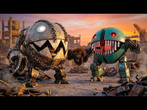 Pacman Navigates the Lunar Labyrinth with Walking Robot Spiky While Chain Chomp Holds the Line