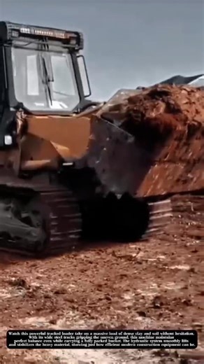 Tracked loaders lift heavy clay as if it were nothing! #shorts